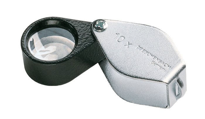 10X Chrome TRIPLET Loupe PAMMA18mm 10X Chrome TRIPLET Round Loupe • 10X  Hastings triplet magnification with full 18MM viewable lens • Ergonomic,  thumb curve, foldable design • Superior polished optical glass quality