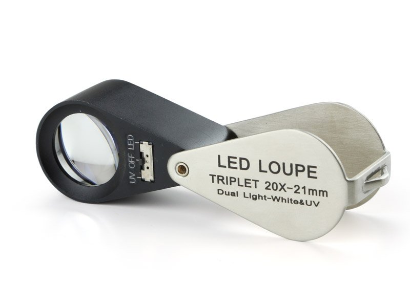 Euromex PB.5033-LUV Triplet Magnifier 20x with LED and UV LED Illumination