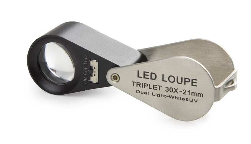 Euromex PB.5035-LUV Triplet Magnifier 30x with LED and UV LED Illumination